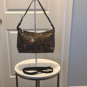 Radley London Snake-Print Shoulder Bag in Brown and Black